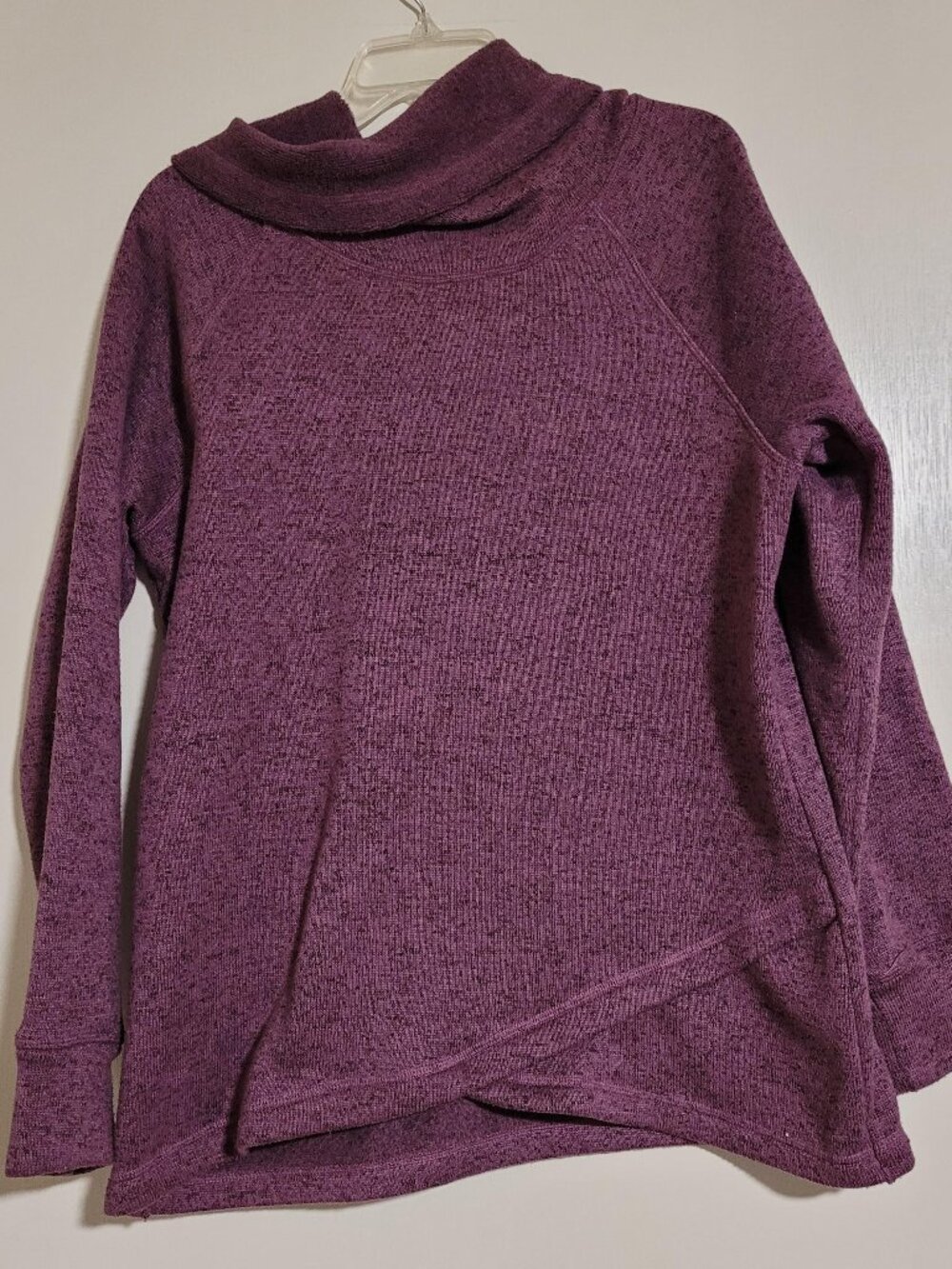Ideology Women's cowl-neck fleece knit pullover sweater, XL